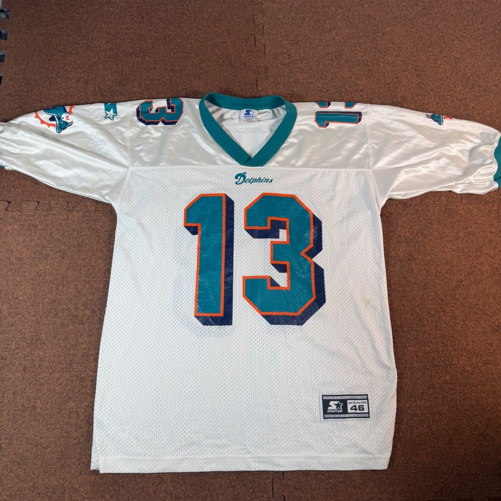 Starter Dan Marino Miami Dolphins Jersey Mens 46 White 1995 Vintage NFL Mesh 13